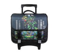 BAGTROTTER Cartable à roulettes 38 cm Tortues Ninja Noir