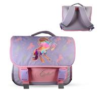 Bagtrotter Cartable Cybel 38 cm – 2 compartiments, poche sous rabat, polyester – Violet