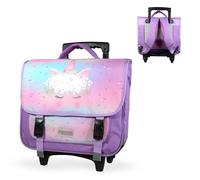Bagtrotter - Cartable Primaire Fille - 38 cm - Grand Rangement - Tons Bleu & Violet - Différents Modèles & Licences