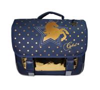 Bagtrotter - Cybel - Cartable 38cm - Marine - 2 Compartiments - 1 Poche Sous Rabat - 1 Poche Bouteille - Bretelles Matelassés - Fond Renforcé - Dos Matelassé - 38x13x34cm - Matière Polyester -