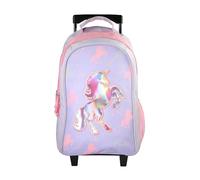 Bagtrotter - Cybel - Sac à Dos Scolaire - Sac à Dos à Roulettes - Violet - 2 Compartiments Zippés - 1 Poche Bouteille - 33x16x45cm - Bretelles Matelassées - Dos Matelassé - Matière Polyester