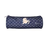 Bagtrotter - Cybel -Trousse Scolaire Ronde - Marine - 1 Compartiment Zippé - 22x7x7cm - Matière Polyester - Accessoire et Papeterie Scolaire