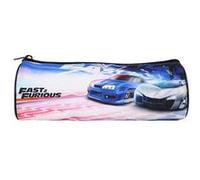 Bagtrotter - Fast And Furious -Trousse Scolaire Ronde - Noir - 1 Compartiment Zippé - 22x7x7cm - Matière Polyester - Accessoire et Papeterie Scolaire Noir G