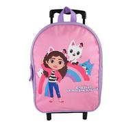Sac à dos à roulettes gabby et la maison magique rose TU
