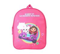 Bagtrotter - Gabby et La Maison Magique - Sac à Dos Scolaire Goûter 31 cm - Rose - Fille - 1 compartiment zippé - Bretelles Matelassées - 25x11x32 cm - Matière Polyester - Sac à Dos Scolaire