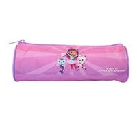 Bagtrotter - Gabby et La Maison Magique -Trousse Scolaire Ronde - Violet - Fille - 1 Compartiment Zippé - 22x7x7cm - Matière Polyester - Accessoire et Papeterie Scolaire Violet G