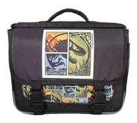Bagtrotter - Jurassic World - Cartable 38cm - Noir et Vert Kaki - 2 Compartiments - 1 Poche Sous Rabat - 1 Poche Bouteille - Bretelles Matelassés - Fond Renforcé - Dos Matelassé - Rabat Réversible - 3