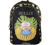 Bagtrotter - Les Minions - Sac à Dos Scolaire - Noir - 2 Compartiments Zippés - 1 Poche Zippée - 32x16x46cm - Bretelles Matelassées - Dos Matelassé - Matière Polyester - Sac à Dos Scolaire Primaire No