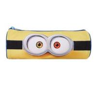 Bagtrotter - Les Minions - Trousse Scolaire Ronde - Jaune - 1 Compartiment Zippé - 22x7x7cm - Matière Polyester - Accessoire et Papeterie Scolaire