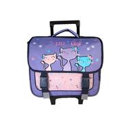 Bagtrotter Lili Lou - Cartable à roulettes 38cm - Violet/Rose - Fille - 2 compartiments