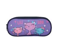 Bagtrotter Lili Lou - Trousse Scolaire rectangulaire - Violet - Fille - 2 Compartiments