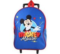 Bagtrotter - Mickey - Sac à Dos Scolaire à Roulettes - Bleu - Garçon - 1 Compartiment Zippé - Bretelles Matelassées - 25x12x32cm - Matière Polyester - Sac à Dos Scolaire Maternelle Bleu G