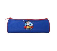 Bagtrotter - Mickey - Trousse Scolaire Ronde - Bleu - Garçon - 1 Compartiment Zippé - 22x7x7cm - Matière Polyester - Accessoire et Papeterie Scolaire