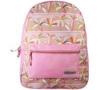 Bagtrotter - Offshore - Sac à Dos Scolaire - Rose - Palmiers - 1 Compartiment Zippé - 1 Poche Zippée - 29x13x40cm - Bretelles Matelassées - Dos Matelassé - Matière Polyester - Sac à Dos Scolaire Prima