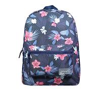 BAGTROTTER Sac à dos 1 compartiment Offshore Hibiscus Fleurs Bleu