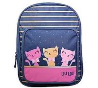Sac à dos avec poche maternelle lili lou chat bleu TU