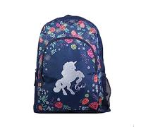 Bagtrotter Sac à dos 37 cm avec poche Cybel Cheval Licorne Bleu Fleurs