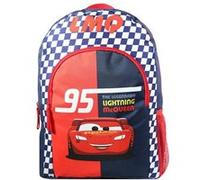 Bagtrotter Sac à dos 37 cm avec poche Disney Cars Rouge et bleu