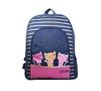 BAGTROTTER Sac à dos 37 cm avec poche Lili Lou Chat Bleu