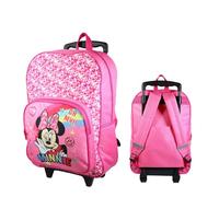 Bagtrotter - Sac à Dos à roulettes 41 cm - Minnie So Cool Rose - Primaire - 2 Compartiments - Dos et Bretelles rembourrés - Bandes Réfléchissantes - Licence Officielle Disney