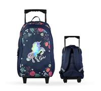 Bagtrotter Sac à dos à roulettes 45 cm Cybel Cheval Licorne Bleu