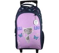 Sac à dos scolaire à roulettes lili lou violet TU