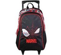 Bagtrotter - Sac à dos à Roulettes 45 cm - Spider Man Noir - Primaire - Bretelles et dos rembourrés - Bandes Réfléchissantes - Grand Rangement - Licence Officielle Spider Man