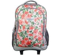 BAGTROTTER Sac à dos à roulettes Offshore Grise Fleurs Beige G