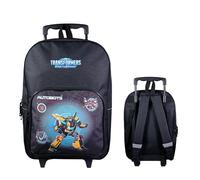 Bagtrotter Sac à dos à roulettes Transformers Noir – 2 compart., dos/bret. rembourrés, réfléchissant