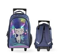 Sac à dos lili lou à roulettes marine 2 compartiments bagtrotter primaire