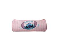 Bagtrotter Stitch - Trousse Scolaire Ronde - Rose - 1 Compartiment