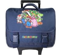 Bagtrotter - Cartable à roulettes 38 cm Super Mario - Marine - Poignée télescopique
