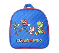 Bagtrotter - super mario - sac à dos scolaire goûter 24 cm - rouge et bleu -