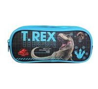 Bagtrotter Trousse Scolaire 2 Compartiments Jurassic World Noir T-Rex