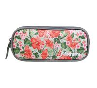 Bagtrotter Trousse Scolaire 2 Compartiments Offshore Grise Fleurs