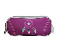 Bagtrotter Trousse scolaire 2 compartiments Phileas Attrape Rêve Plumes Violette