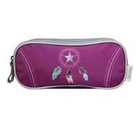 Bagtrotter Trousse scolaire 2 compartiments Phileas Attrape Rêve Plumes Violette