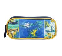 Trousse scolaire rectangulaire phileas dinosaure bleu TU