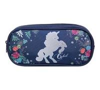 Bagtrotter Trousse Scolaire rectangulaire Cybel Cheval Licorne Bleu Fleurs