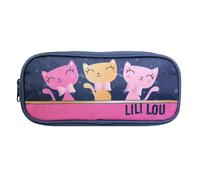 BAGTROTTER Trousse scolaire rectangulaire Lili Lou 3 chats Bleu Bleu G