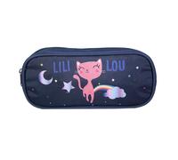 Bagtrotter trousse scolaire rectangulaire lili lou bleu