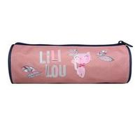 Trousse scolaire ronde lili lou plumes rose TU