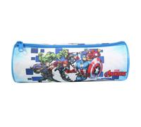 Bagtrotter Trousse scolaire ronde Marvel Avengers – Polyester résistant – Bleue