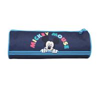 Trousse scolaire ronde mickey rayures bleu TU
