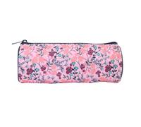 Bagtrotter - Trousse Scolaire Ronde - Multicolore- Fleurs - 1 Compartiment Zippé - 22x7x7cm - Matière Polyester - Accessoire et Papeterie Scolaire