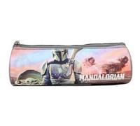 BAGTROTTER Trousse scolaire ronde Star Wars / The Mandalorian Multicolore Noir Et Gris