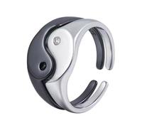 Bagua Finger Accessoire D'ouverture Anneaux Exquis Couples Bijoux De Doigt Anneaux Uniques Matériaux En Alliage Pour La Fête Quotidienne Réglable À La Mode