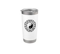 Bagua Miroir Feng Shui Design Yin/Yang Huit Trigrammes Symbole Gobelet isotherme en acier inoxydable double paroi