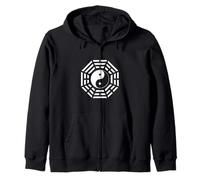 Bagua Miroir Feng Shui Design Yin/Yang Huit Trigrammes Symbole Sweat à Capuche