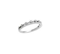 Bague 54 Bague de Fiançailles Diamant Femme Or Blanc 18 Carats Couronne Élégante avec Diamant Rond de 0,18 CT Solide Non Plaqué Populaire pour Hommes Anniversaire Bijoux